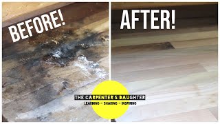 Restoring a Wooden Kitchen Worktop  The Carpenters Daughter [upl. by Darees282]