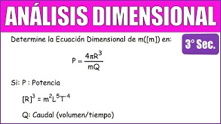 Determine la Ecuación Dimensional de mm en  ANÁLISIS DIMENSIONAL [upl. by Gillan]