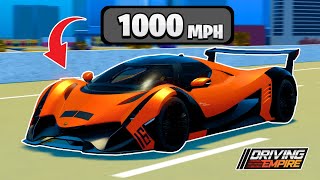 Hitting 1000 MPH In Driving Empire [upl. by Lesko]