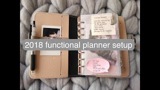 2018 functional planner set up Filofax original patent in personal size [upl. by Nylodnarb947]