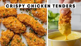 BEST EVER Oven Crispy Chicken Tenders [upl. by Enirual]