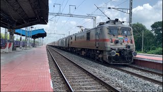 WAP7 Duronto Express Train No 12274Speed130kmph vs WAP7 Mumbai Mall Train12322Speed130Kmph [upl. by Ainorev]