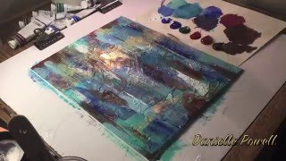 ACRYLIC AND GOLD LEAF ABSTRACT PAINTING [upl. by Arikahc470]