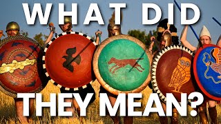 What were the symbols on hoplite shields Taking a closer look at ancient Greek shields [upl. by Odranar368]