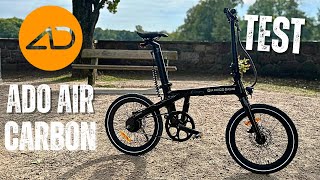 ADO Air Carbon TEST  Wie fährt das leichte Falt E Compact Bike  folding compact ebike [upl. by Rothschild]