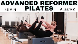 45 MIN ADVANCED PILATES REFORMER  FULL BODY WORKOUT [upl. by Eirod]