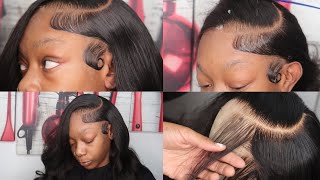 How To Make Your 5x5 Closure Wig Into A Side Part Frontal Plucking amp Customizing Ft Arabella Hair [upl. by Acul]