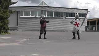 Some sparring on 23052021 with Shield and Sword vs Zweihander [upl. by Tana]