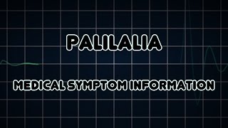 Palilalia Medical Symptom [upl. by Llehsam]