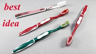 Waste material reuse idea  Best out of waste  DIY arts and crafts  recycling toothbrush [upl. by Bandeen]