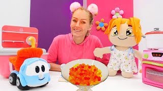 Englische und Deutsche Wörter lernen  Das Obst  Spielzeugvideo für Kinder [upl. by Odlonyer]