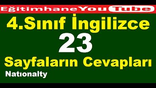 4sınıf ingilizce ders kitabı sayfa 23 cevapları [upl. by Auqinahs885]