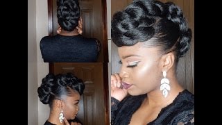 PROTECTIVE STYLE TWISTED FAUX HAWK UPDO [upl. by Animas18]