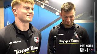 Handré Pollard  Joseph Woodward  Postmatch chat  Saracens v Leicester Tigers [upl. by Lapham]