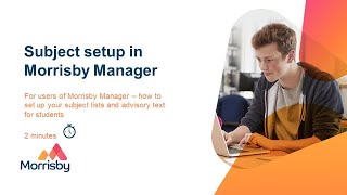 How to set up subjects in Morrisby Manager [upl. by Ahsiuq]