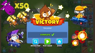 BTD6 MOAB Madness Quest with Wizard Paragon [upl. by Leahicm]