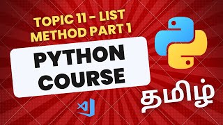 List Methods in Python in Tamil [upl. by Ariat]