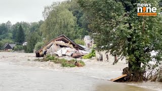 FloodHit Czech Towns Count Cost as Homes Crumble Streets Trashed  News9 [upl. by Nivre187]