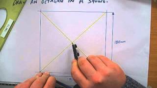 How to Draw an octagon in a square [upl. by Ensoll]