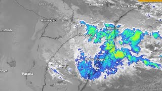 ATENÇÃO CHUVAS E TEMPORAIS ISOLADOS NA REGIÃO SUL PREVISÃO DOMINGO 14072024 [upl. by Lachish]