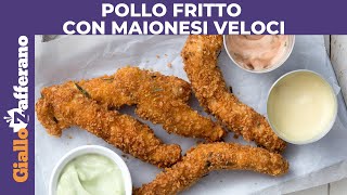 POLLO FRITTO CON MAIONESI VELOCI panatura croccante con i corn flakes [upl. by Laicram440]