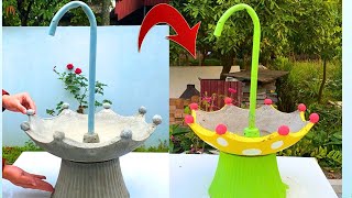 Beautiful and simple  Extremely unique umbrella shaped cement plant pot [upl. by Oniskey387]