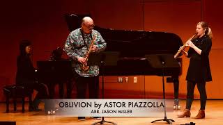 “Oblivion” by Astor Piazzolla Stacy Wilson  Chad Smith Saxophones [upl. by Asoramla]