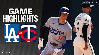 Dodgers vs Twins Game Highlights 41024  MLB Highlights [upl. by Marie-Ann]