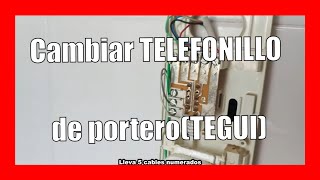 📞 Cambiar TELEFONILLO de portero TEGUI 📞 [upl. by Ilarin]