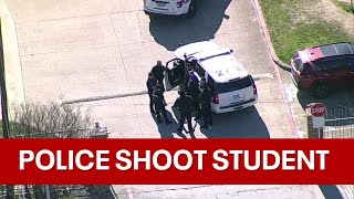 Mesquite school shooting 16yearold shot by police after bringing gun on campus [upl. by Anujra]