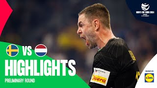 This EURO is PURE MADNESS 🤯  Sweden vs Netherlands  Highlights  Mens EHF EURO 2024 [upl. by Dnartreb307]