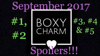 Boxycharm September 2017 Spoilers 1 2 3 4 amp 5 [upl. by Nidnerb]