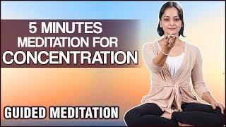 5 Minutes Meditation Can Improve Your Concentration  Guided Meditation for Beginners by Vibha [upl. by Isleana]