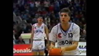 CIBONA ZAGREB vs ZALGIRIS KAUNAS 1986 EUROLEAGUE FINAL 1st Half [upl. by Estes518]