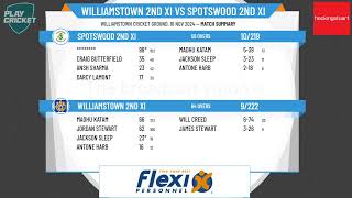 Williamstown 2nd XI v Spotswood 2nd XI [upl. by Nolrak157]