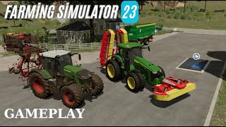 I mowed grass for the animals FS23  Gameplay ✅ [upl. by Eusoj]