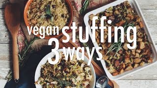 vegan stuffing 3 ways  hot for food [upl. by Hartnett]