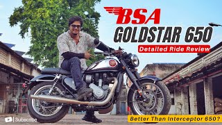 2024 BSA GOLDSTAR 650CC Detailed Ride Review Price 1st Gear Speed Test [upl. by Aneloaup76]