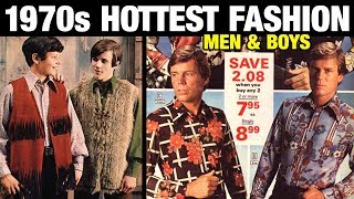 70s HOTTEST FASHION ⭐ MEN AND BOYS 😂 [upl. by Rosel]