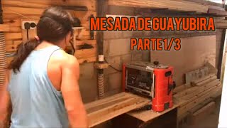 Mesada de madera guayubira  Proceso completo inconvenientes y soluciones 13 [upl. by Pucida]