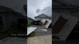 Tornado Rips Up Trees Flips Car and Damages Houses in Florida Neighborhood [upl. by Oicelem806]