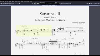 Federico Moreno Torroba  Sonatina part II  Andante [upl. by Aitnic886]