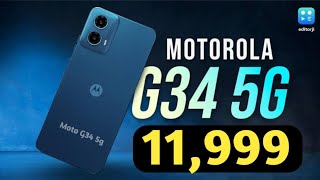 Best phone under 12000 5g  moto g34 5g unboxing  best 5g mobile under 12000 in india 2024 [upl. by Nnaylloh426]