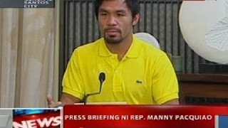 BP Press Briefing ni Rep Manny Pacquiao sa GenSan [upl. by Merline]