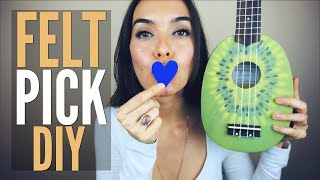 5 Minute DIY FELT Picks for Ukulele or Guitar Do It Yourself Felt Pick [upl. by Navada]