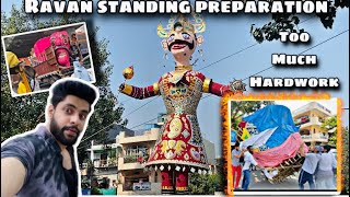 Ravan Standing Preparation 2024  Subhash Nagar mother dairy  Tagore garden  Dussehra 2024 [upl. by Etselec]