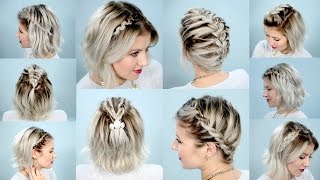 10 EASY BRAIDS FOR SHORT HAIR TUTORIAL  Milabu [upl. by Atile]