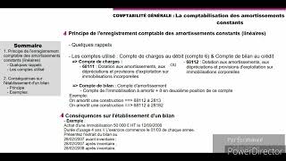 Comptabilisation des amortissements et incidence sur le bilan partie 2 [upl. by Ruiz661]