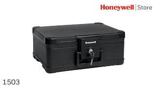 Honeywell 30 Minute Fire Resistant amp Waterproof Safe Box 1503 [upl. by Gnuhp]