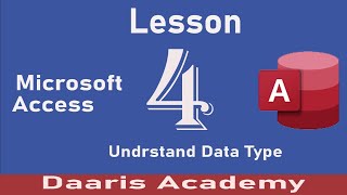 Understand Data Type MsAccess Database Afsomali [upl. by Ahsiliw]